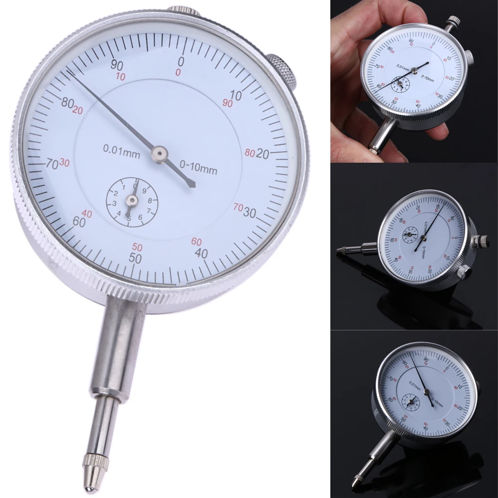 Shahe 0-10mm 0.01mm Dial Indicator With Lug Back Measurement Dial Gauge Instrument Tool Dial Gauge 0-10 mm Stable Performance