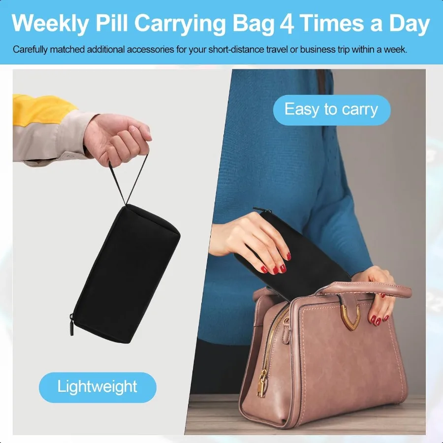 Monatlicher Pillen-Organizer, 4-facher Pillenbox-Organizer mit 32 täglichen Fächern, 30-Tage-Pillen-Organizer, 4-facher Tages-Pillenbehälter