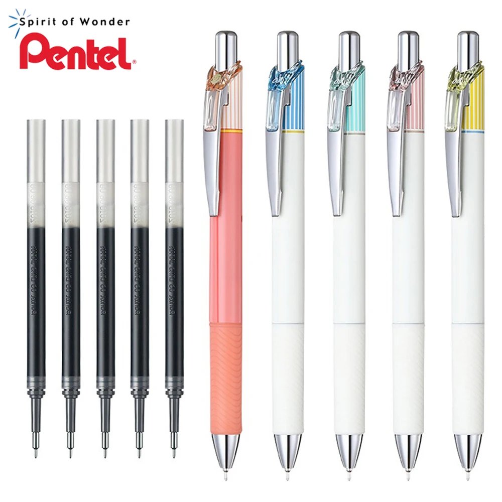 

Японская гелевая ручка Pentel Energel-Clena 0,5 мм BLN75 с иглами гладкая быстросохнущая Милая вместительная школьная офисная Канцелярия