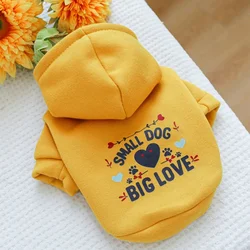 Fashion Dog Hoodie Autumn Pet Dog Clothes Cute Print Cat Hoodires Pet Sweatshirt French Bulldog Puppy Pullovers Dog Coat Costume