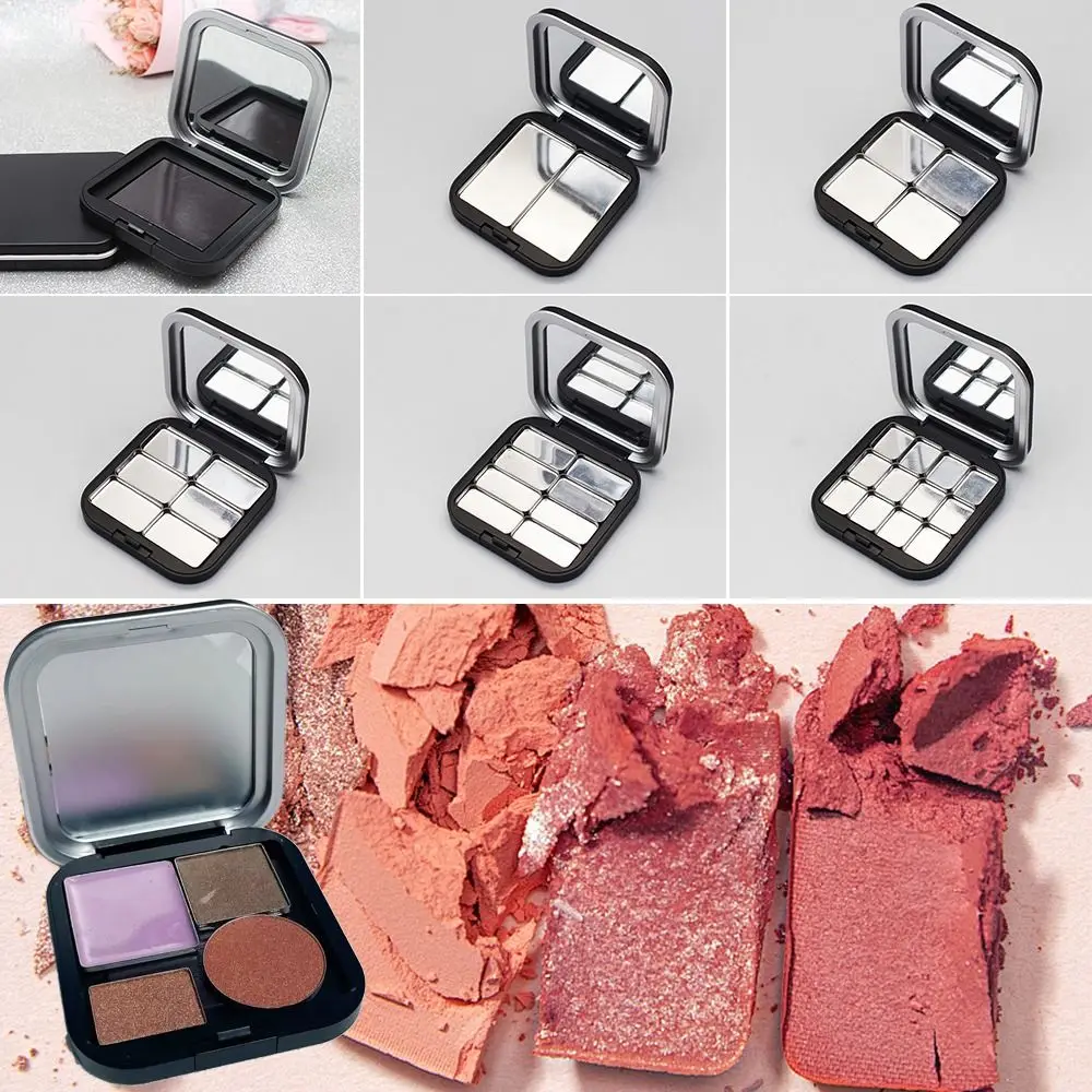 Multi-grids DIY Eyeshadow Palette Empty with Mirror Magnetic Makeup Palette Match By Oneself Black Eye Shadow Palette