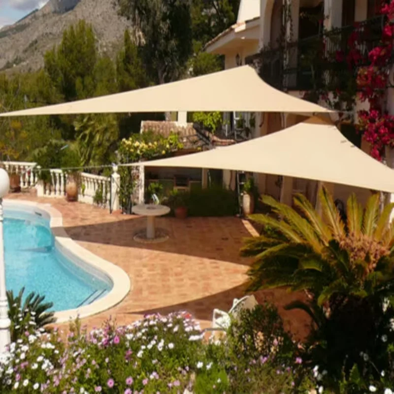 Waterproof Sun Shelter Triangle Sunshade Protection Outdoor Canopy Garden Patio Pool Shade Sail Awning Camping Shade Cloth Large