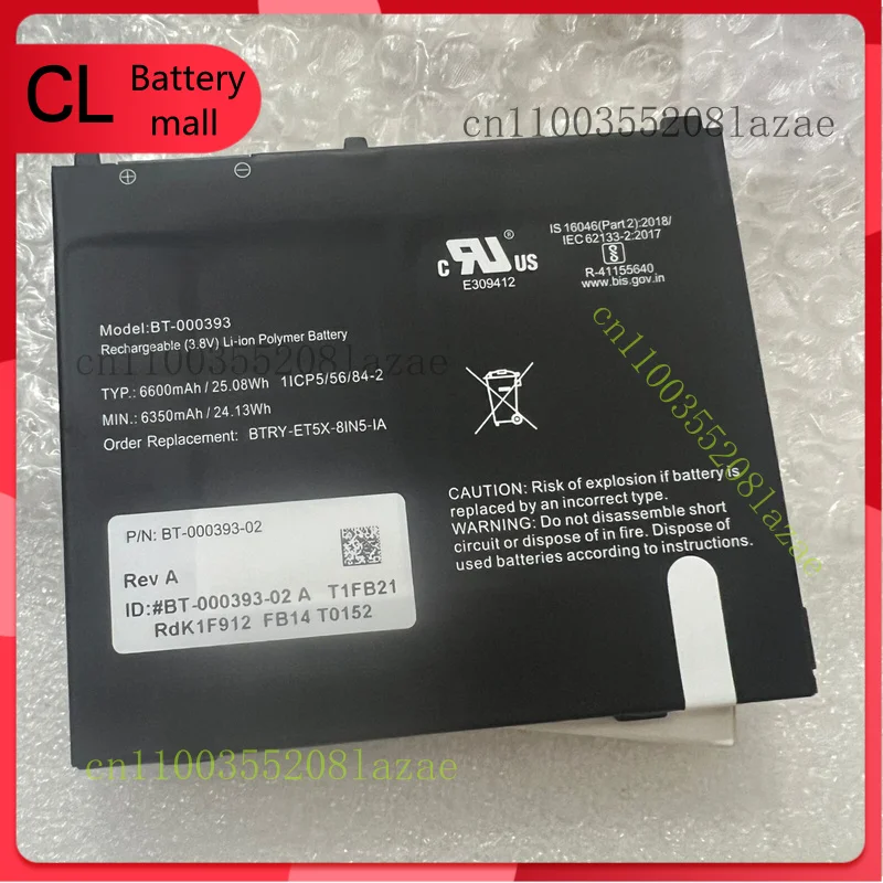 

BT-000393 Новый оригинальный аккумулятор емкостью 6600 мАч для ZEBRA ET51 ET56 BTRY-ET5X-8IN5-IA