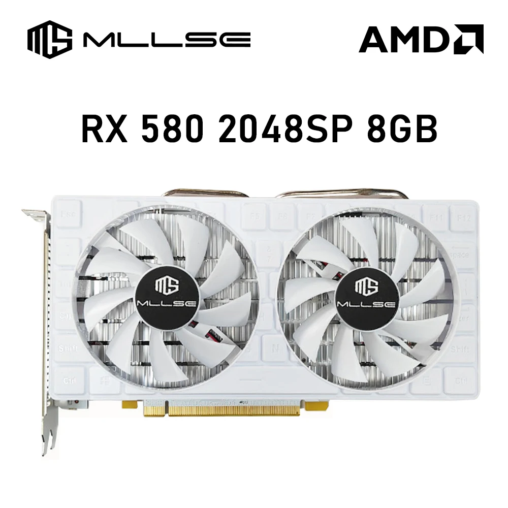 MLLSE Full New Gaming Graphics Card AMD Radeon RX 580 2048SP 8GB GDDR5 256-bit PCIe 3.0 x16 14 nm GPU Видеокарта Placa De Video