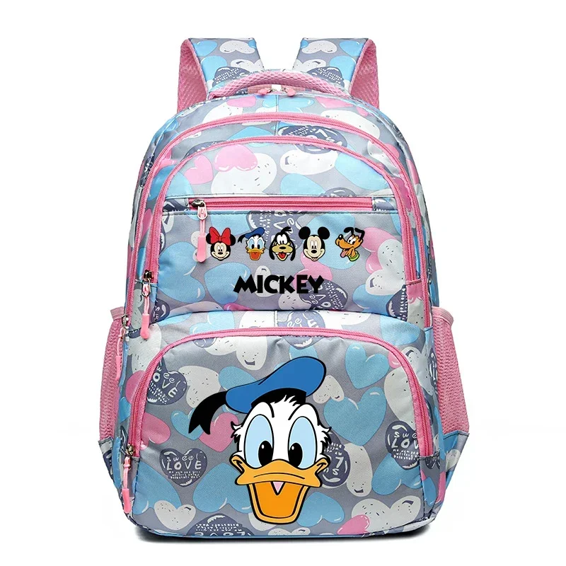 Disney Mickey Mouse Women Student Large Capacity School Bags for Girls Teenager Multi-pocket Schoolbag Rucksack Laptop Backpack