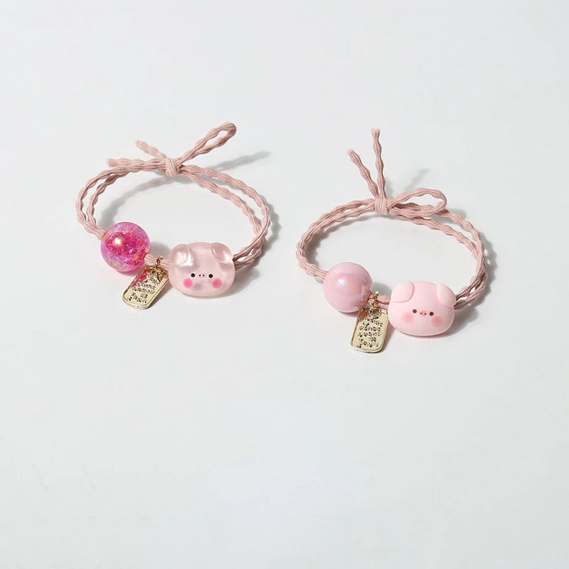 Pink Pig Hair Rope Cute Female Headwear Temperament Headband Hair Accessories Japanese Korean Cute Rubber Band Hair Ties