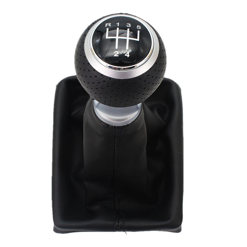 For Audi A6 C6 (2004-2012) A4 S4 B8 8K A5 8T 8F Q5 8R 2007-2015 Car 5 Speed / 6 Speed Gear Stick Shift Knob With PU Leather Boot