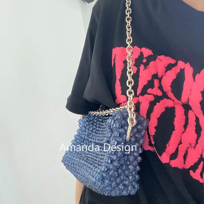 

Customized Color Ladies Party Clutch Evening Beaded Bags for Women Shoulder Underarm Fashion Acrylic Handbags Purses Summer