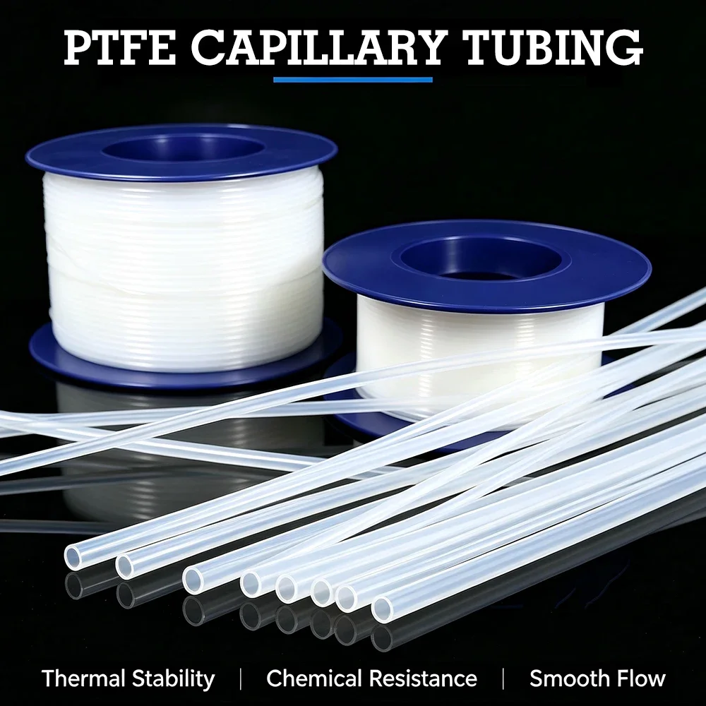 1~5m PTFE Tube Insulated Hose Milk White ID 0.2 0.5 1 2 2.5 3 4 5mm 600V For Extruder J-head Rigid Pipe 3D Printer Parts