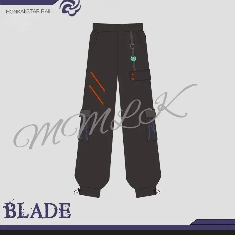 Honkai: Star Rail Cosplay Blade Women Men Loose Jacket Coat Hooded Hoodie Windbreak Pants Set Full Suit Carnival Costumes