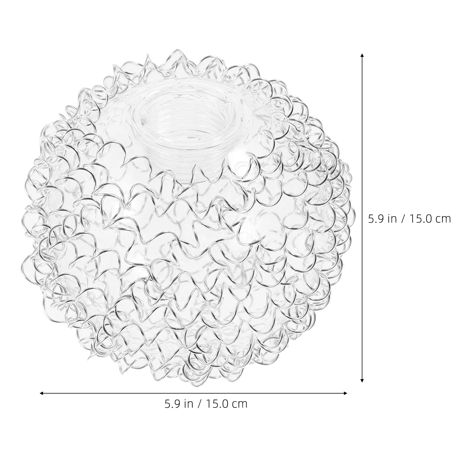 Globe Lampshade Made of Premium Glass and Aluminum Wire Stylish Functional Lamp Shade for Chandelier Pendant Ceiling Table Lamp