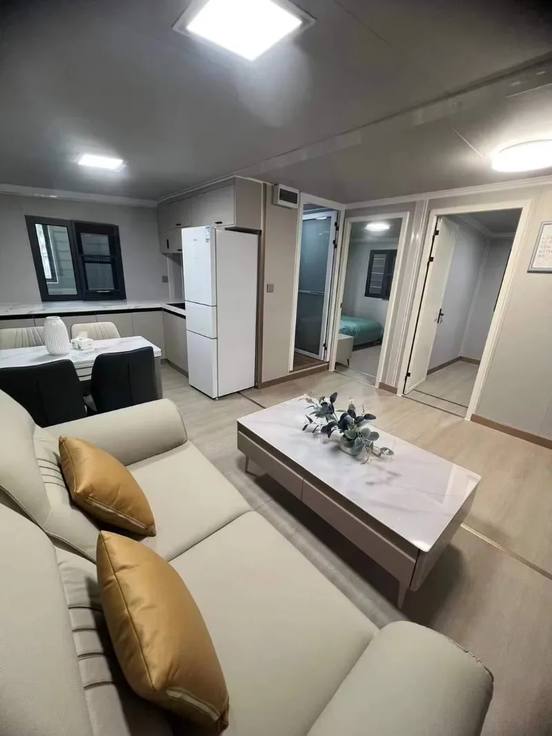 Tiny Homes To Live in Mobile Transportable Home Prefab  Expandable Container House with Bathroom Foldable House 2 Bedroom