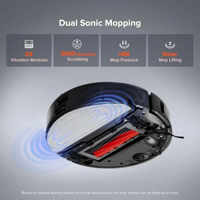 S8 Pro Ultra Robot Vacuum and Mop, Auto Drying, Auto Mop Washing,Self Emptying,Liftable Dual Brush &Sonic Mop,Obstacle Avoidance
