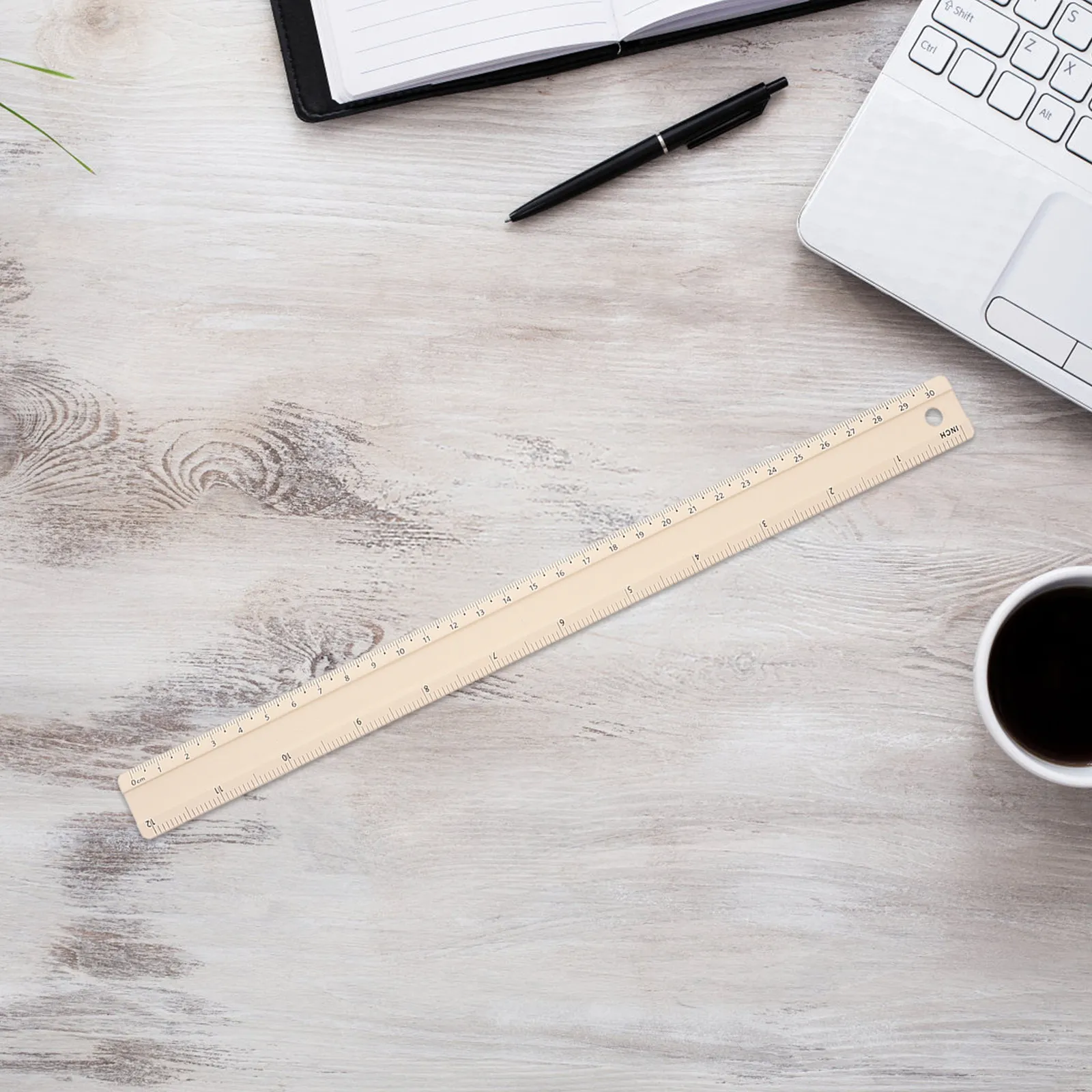 Aluminum Alloy Straight Ruler 30Cm Bright Color Metal Precise Measuring Tool Multi-Functional Drawing Drafting Geometry Office