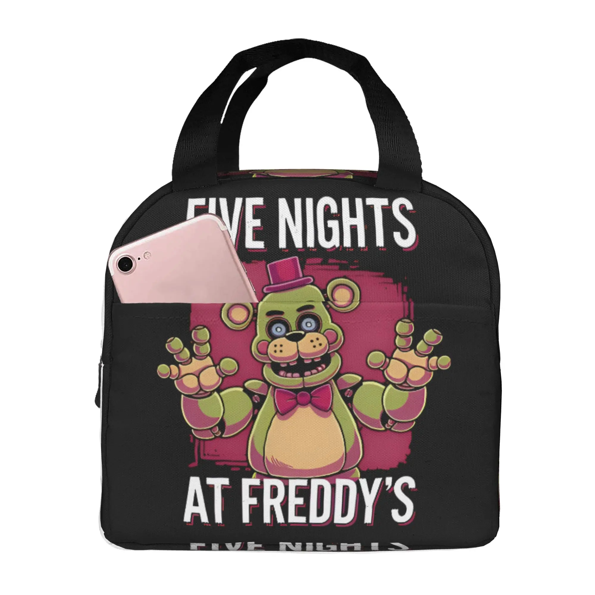fnaf-bear-at-f-freddys-bolsas-de-almoco-isoladas-para-mulheres-springtraps-caixa-termica-reutilizavel-para-almoco-acampamento-ao-ar-livre-viagens