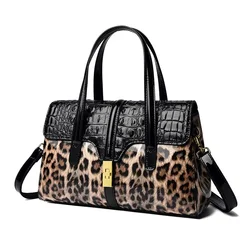 New Fashion leopard Women Handbags European Design Patent Leather Ladies Shoulder Bags Female Girl Brand Luxury Crossbody Bag
