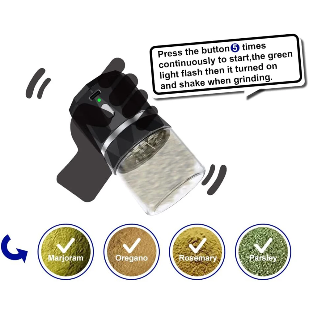 Mini LTQ Electric Herb Grinder Stainless Steel High Speed Tobacco Crusher for Smoking Grass Cutter Accessories Men Gifts