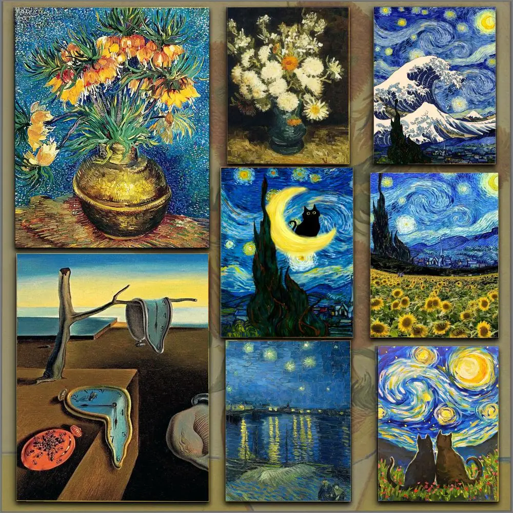 Vincent Van Gogh Oil Paintings Poster HD Anime Hot Theme Singer/OST/Movie-Waterproof Self-Stick Home Decor