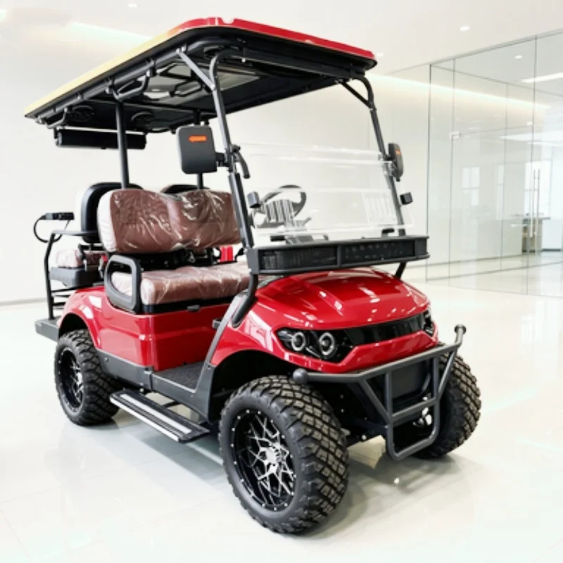 New Design Upgraded Family/Hunting Golf Carts 4000W/5000W Golf Cart Electric Golf Cart Bumper Front Basket Sound Bar Foot Pedal