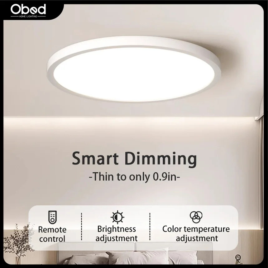 Ultra Thin LED Ceiling Light Intelligent APP Remote Control Remote Dimming Home Light Living Room Bedroom Indoor Lighting