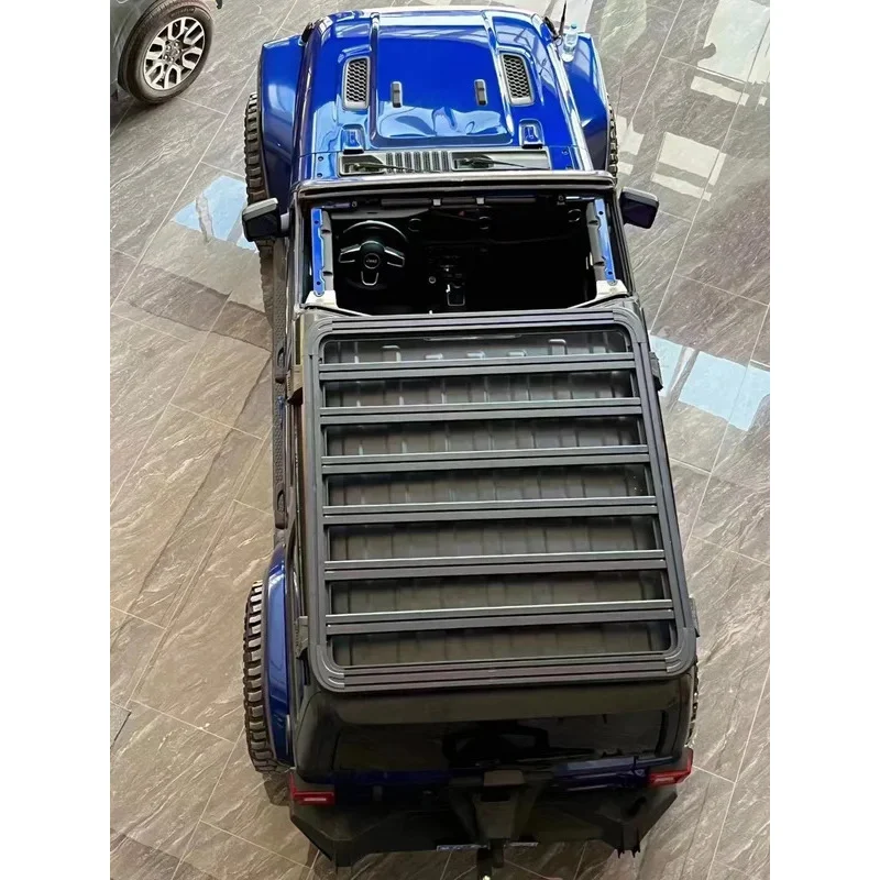 Custom Stainless Steel Top Roof Cargo Cer Black Powder Coating Car Roof Rack Basket For Wrangl