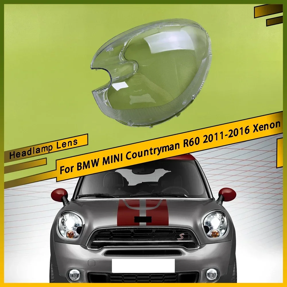 

For BMW MINI Countryman R60 2011-2016 Xenon Car Headlamp Cover Lens Headlight Shell Plexiglass Lamp Shade Transparent Lampshade