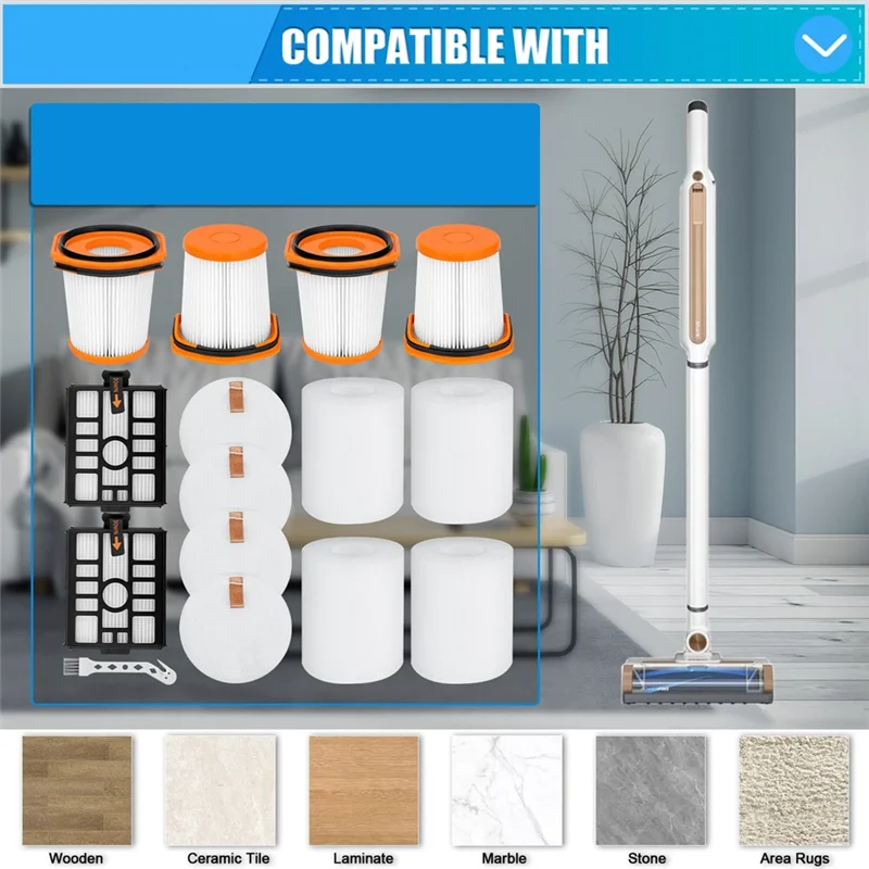 

Filter For Shark WS642AE Wandvac System Ultra-Lightweight Powerful Cordless Vacuum Replacement