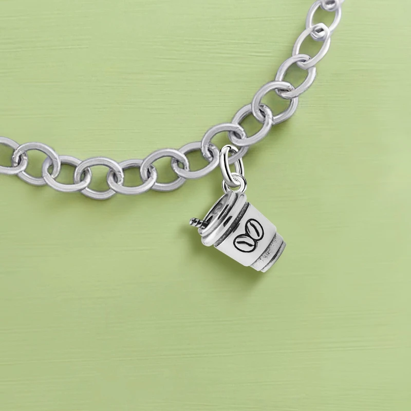 

925 Sterling Silver JamesAvery Vintage Pendants Coffee Butterfly Charms Beads Fit Original Bracelet Bangles Necklace DIY Jewelry