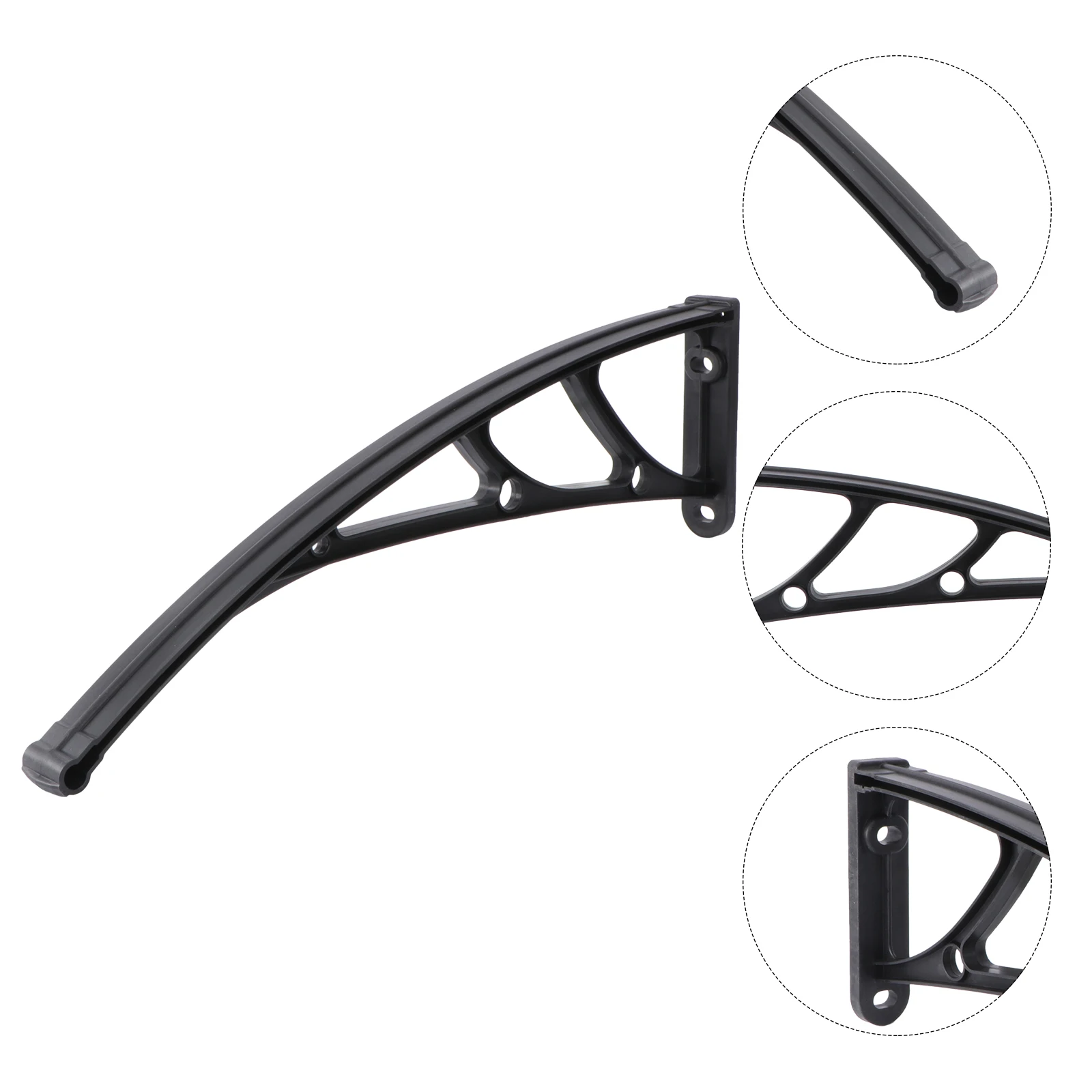 Outdoor Awning Bracket Curved Shape Easy Install Oval Holes for Balcony Canopy Window House Rain Cover Holder Support