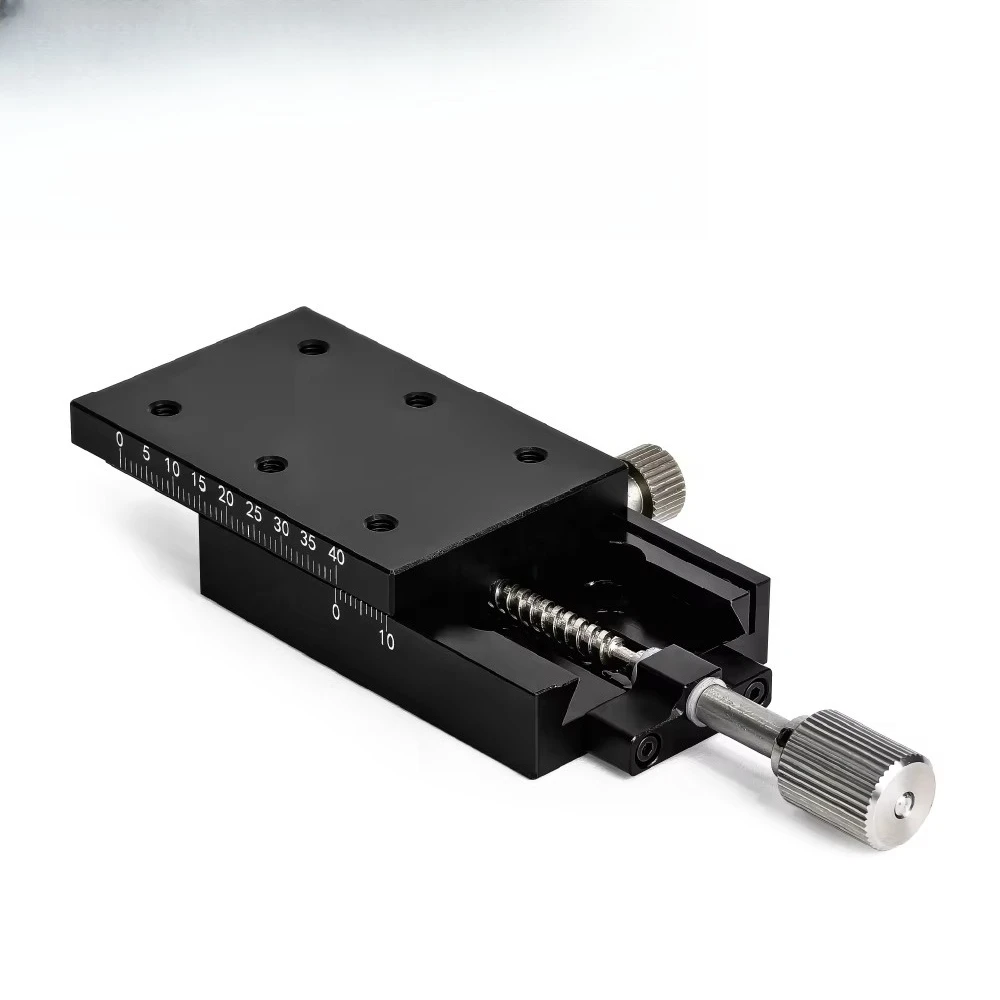 WELC60 Manual Linear Stage Aluminum Alloy 3kgf Load Capacity 21mm Travel 40x60mm X-Axis 30m Accuracy Generic Fitting