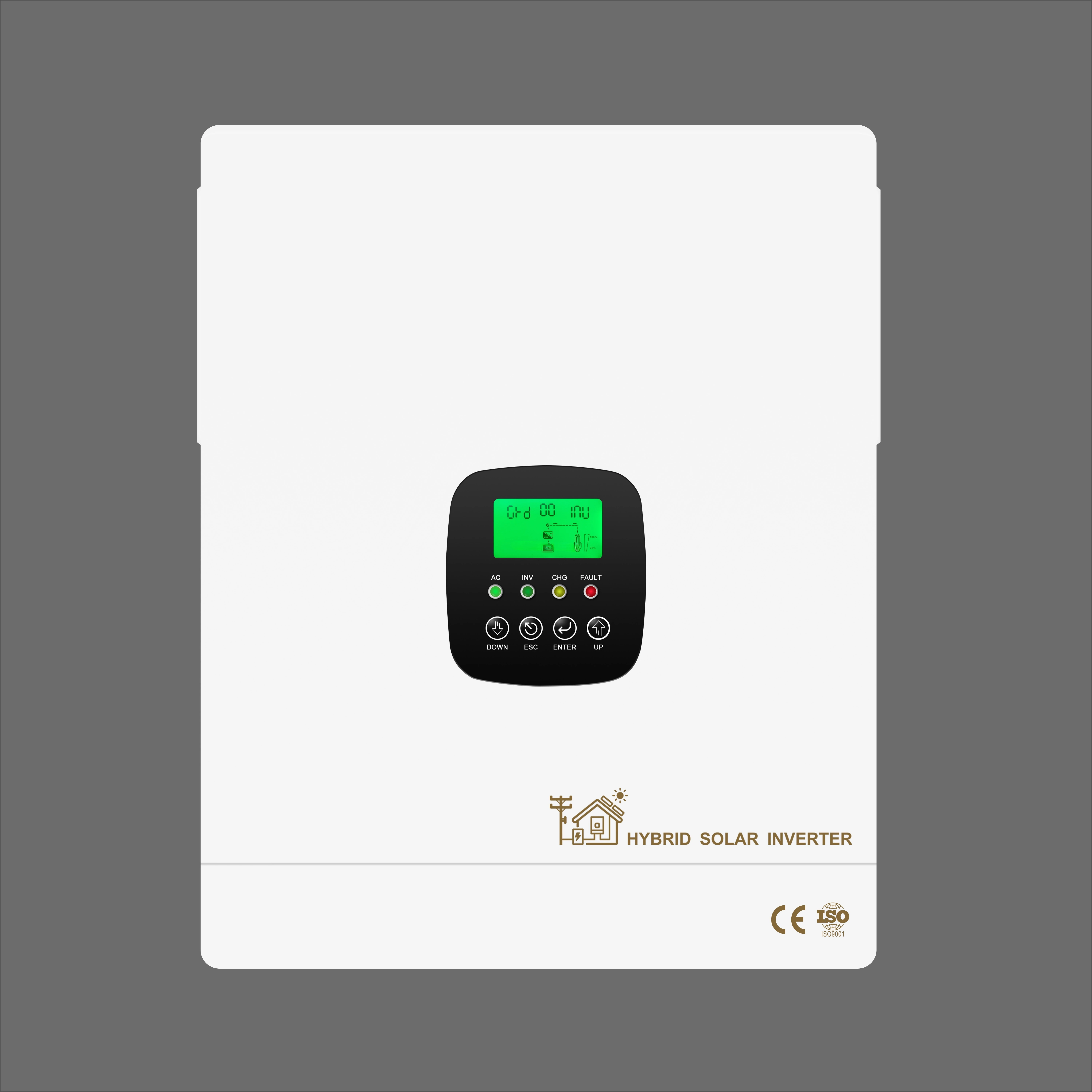 Hybrid Off-Grid Power Solar Inverter 3KW IP65 MPPT for Home Solar System Three-Phase Single and Dual Output