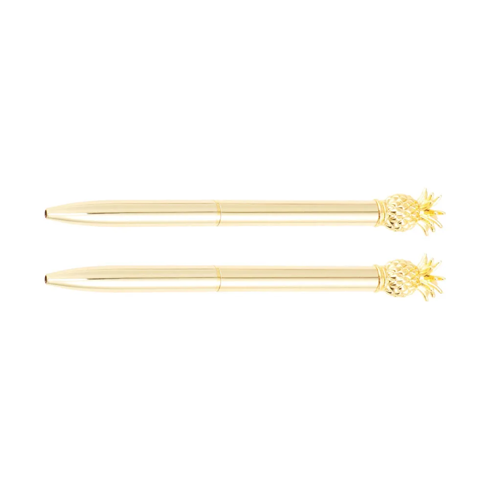 

2pcs Metal Ballpoint Pens Premium Writing Pens Comfort Grip Signature Pen For Office Business Use Student Creative