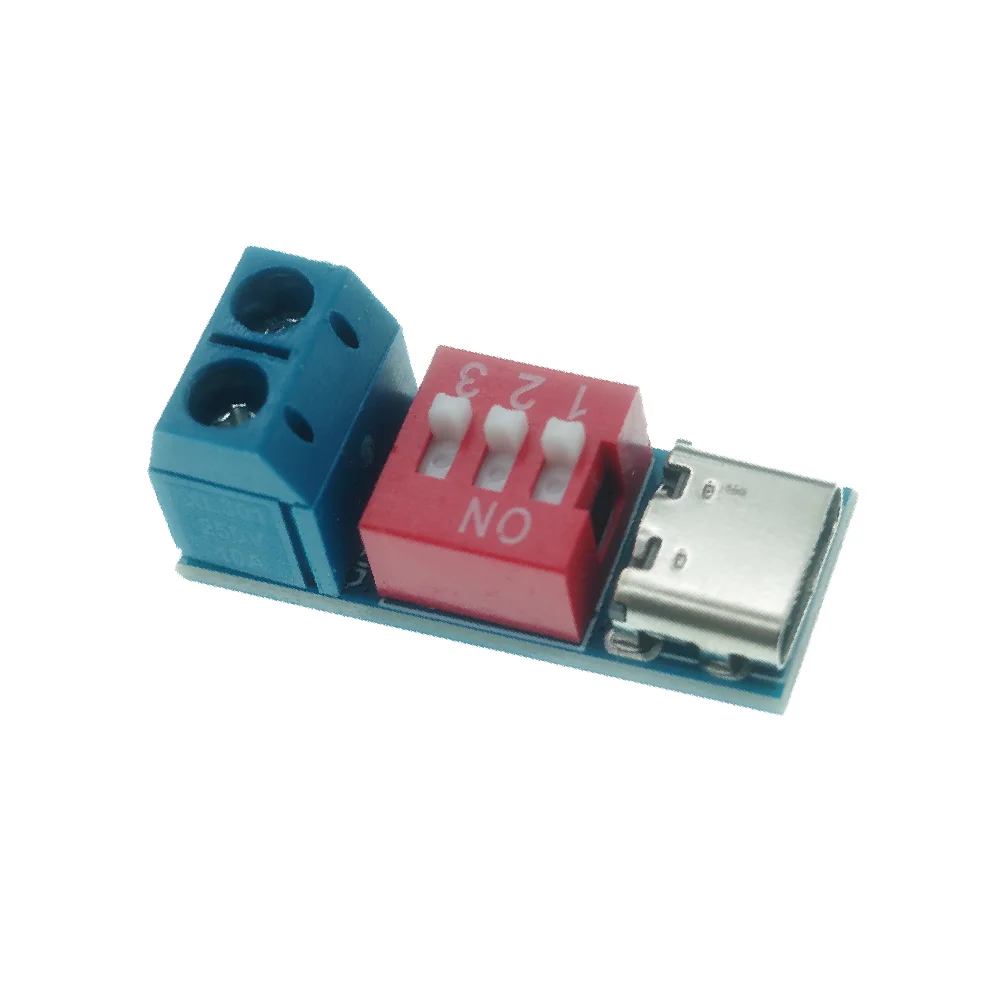 5V-20V Adjustable Voltage Decoy Module, Type-C PD QC Trigger with Dial Code Regulation for DC Power Supply