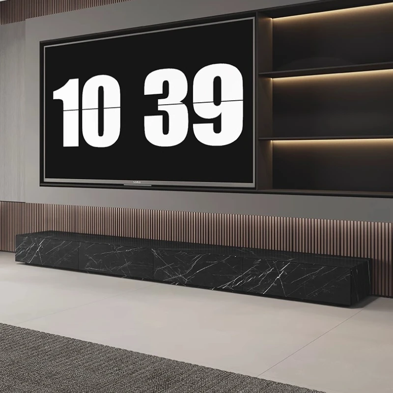 

Nordic Design Modern TV Stands Luxury Living Rock Slab Floor Light Room Floor-standing Minimalist Platform Dark Home Furniture