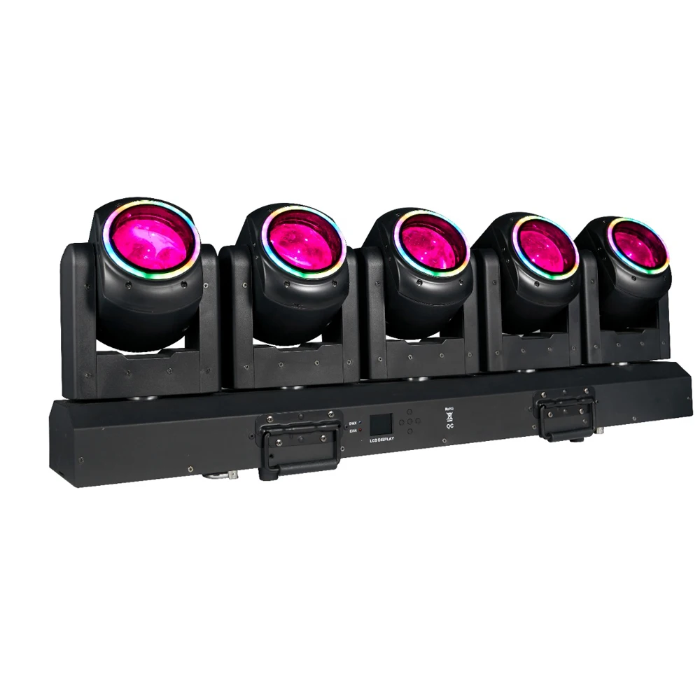 

Светодиодные вращающиеся головы-лучи 5x80W RGBW Tornado Storm Batten с неограниченным вращением для дискотек, вечеринок, клубов, свадеб, сцен — для освещения