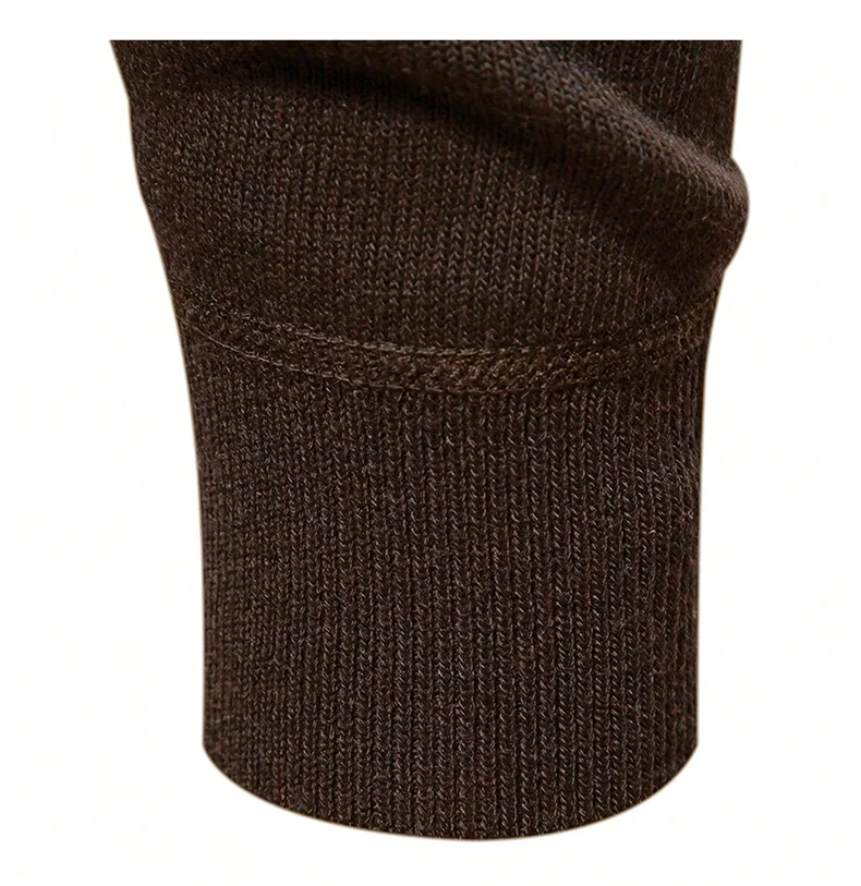 US-Größe Herren 1/4-Reißverschluss Pullover Stehkragen Freizeitpullover Leicht Weich Bequem Strickware Schwarz Grün Beige – Detail 7