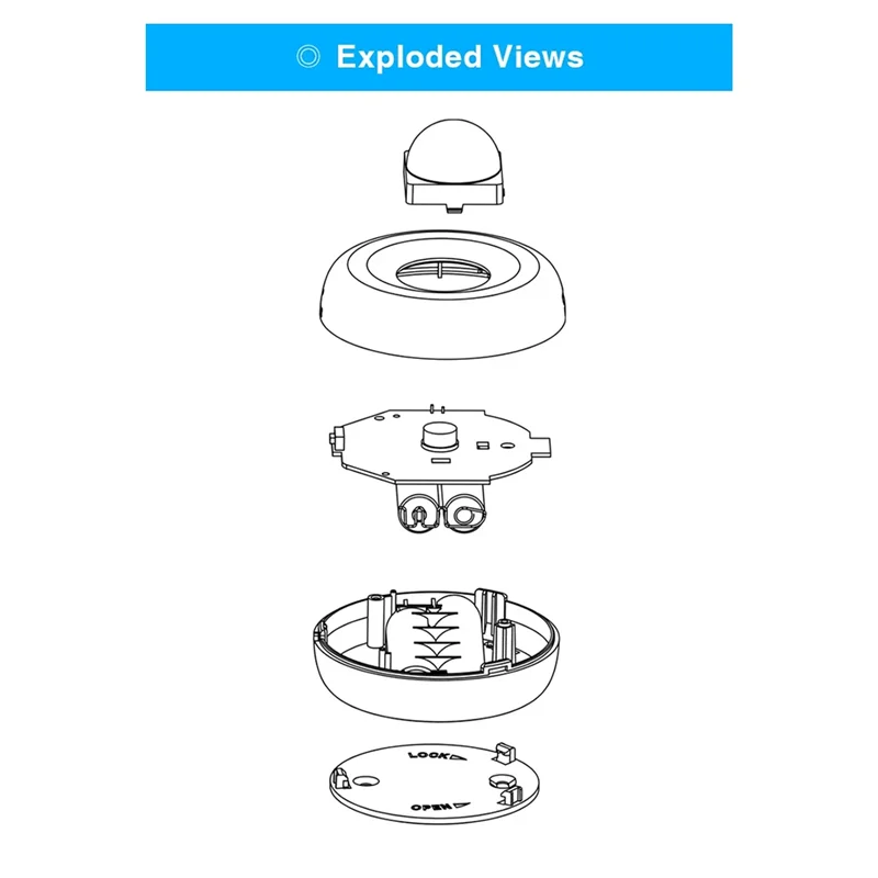 Détecteur omnidirectionnel FFYY-360 degrés, capteur WIFI PIR, prise en charge Alexa et Google pour garantir la sécurité de la maison