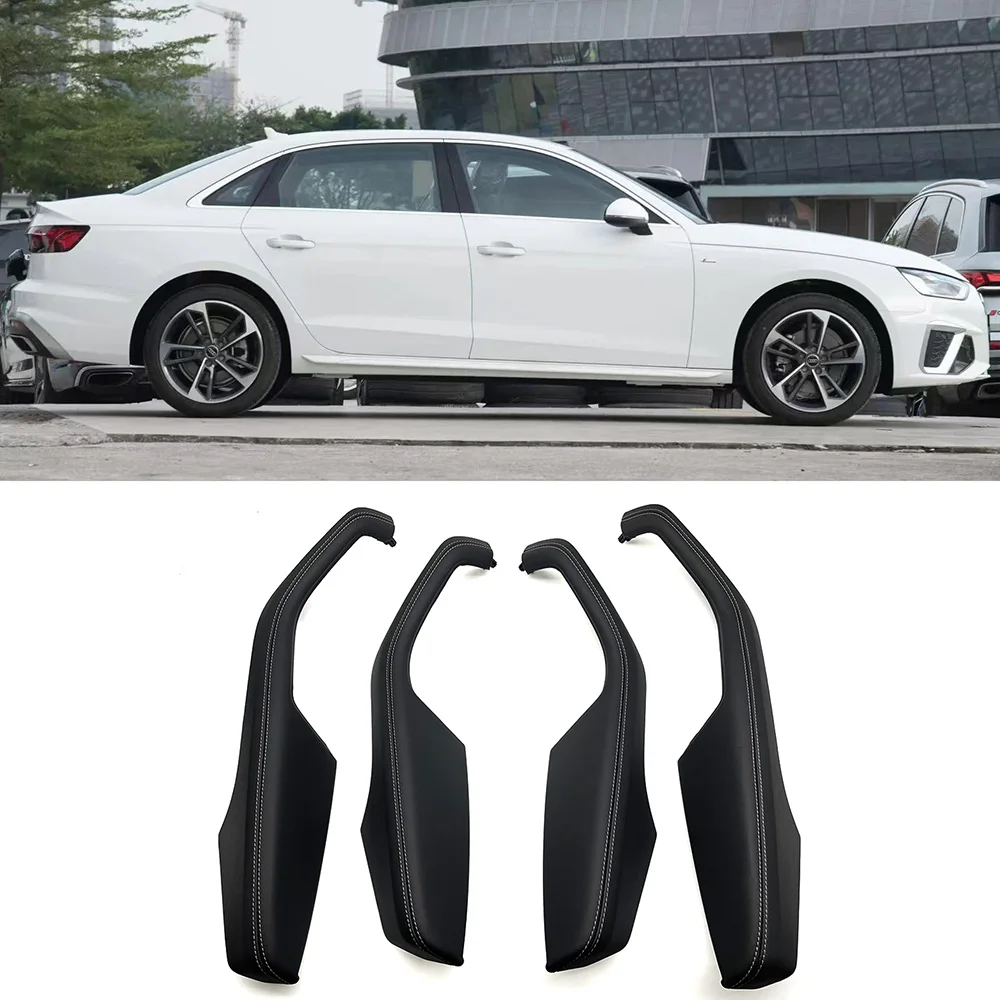 For Audi A4B9A5 Sportb sedan edition Four door inner handle leather red line Leather white stitching 8W0 867 173A/174A/373A/374A
