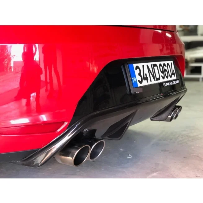 For Seat Leon FR 90mm Double Tip Style Exhaust Tip System End Pipe Stainless Steel Car Exhaust Pipe For All Cars Quality