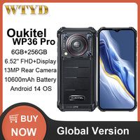 Oukitel WP36 Pro Rugged Phone 6GB+256GB 10600mAh 6.52'' FHD+ Display MTK MT8788 Octa Core 13MP Camera  NFC OTG 4G Smartphone