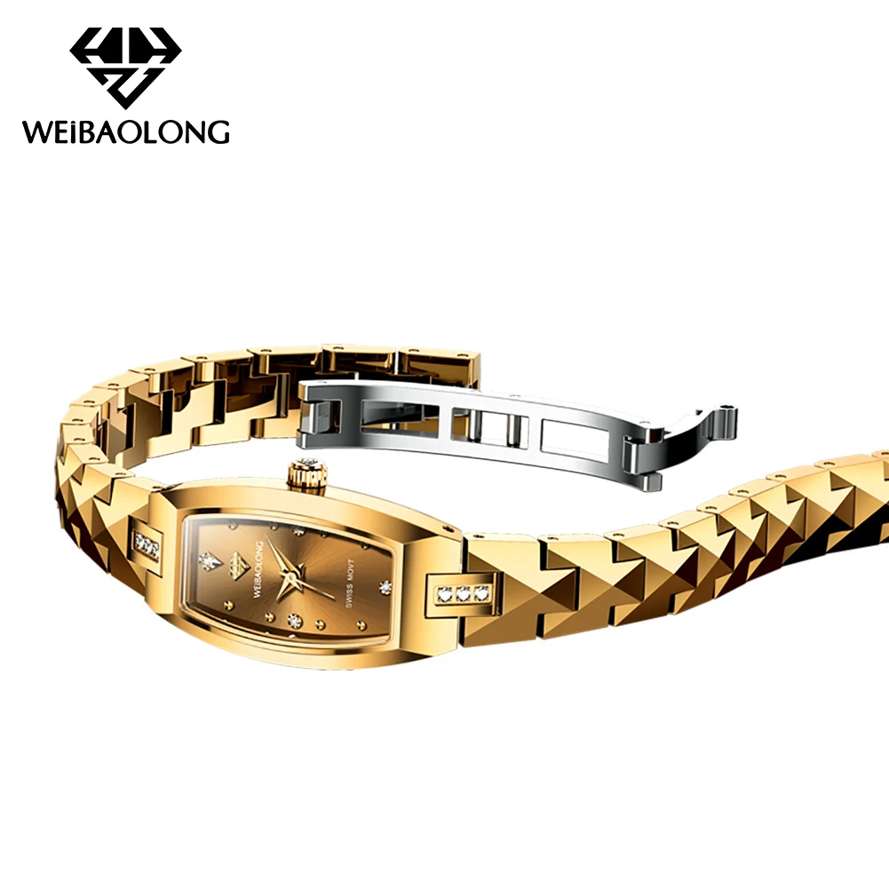 WEiBAOLONG 3809 Light And Compact Authoritative Appraisal Quartz Movement Genuine Diamond Dial Tungsten Steel Women's Watch