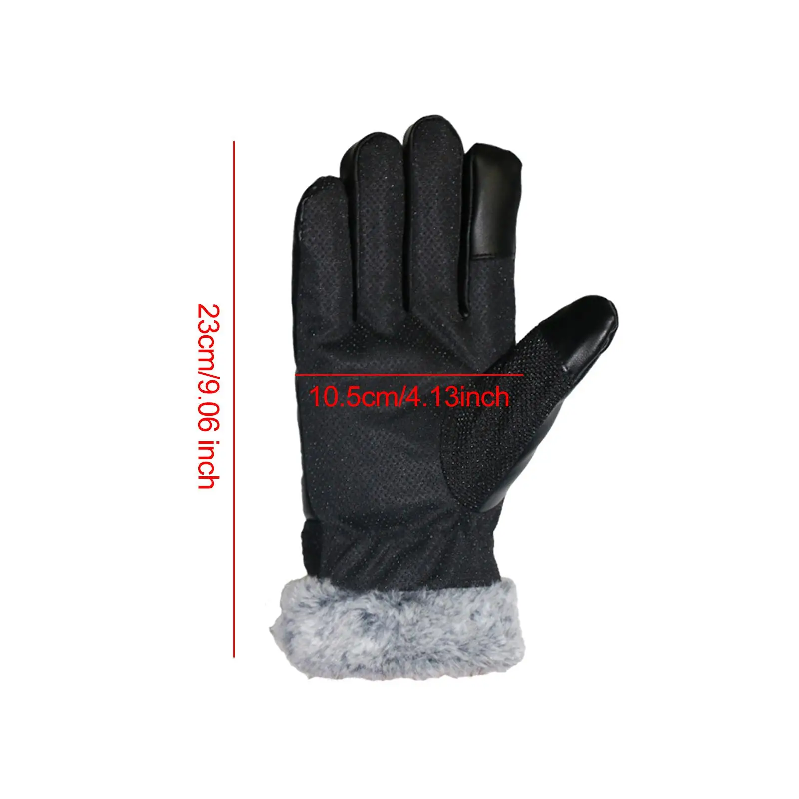 PU Leather Gloves for Men Touch Screen for Cold Weather Hiking Driving