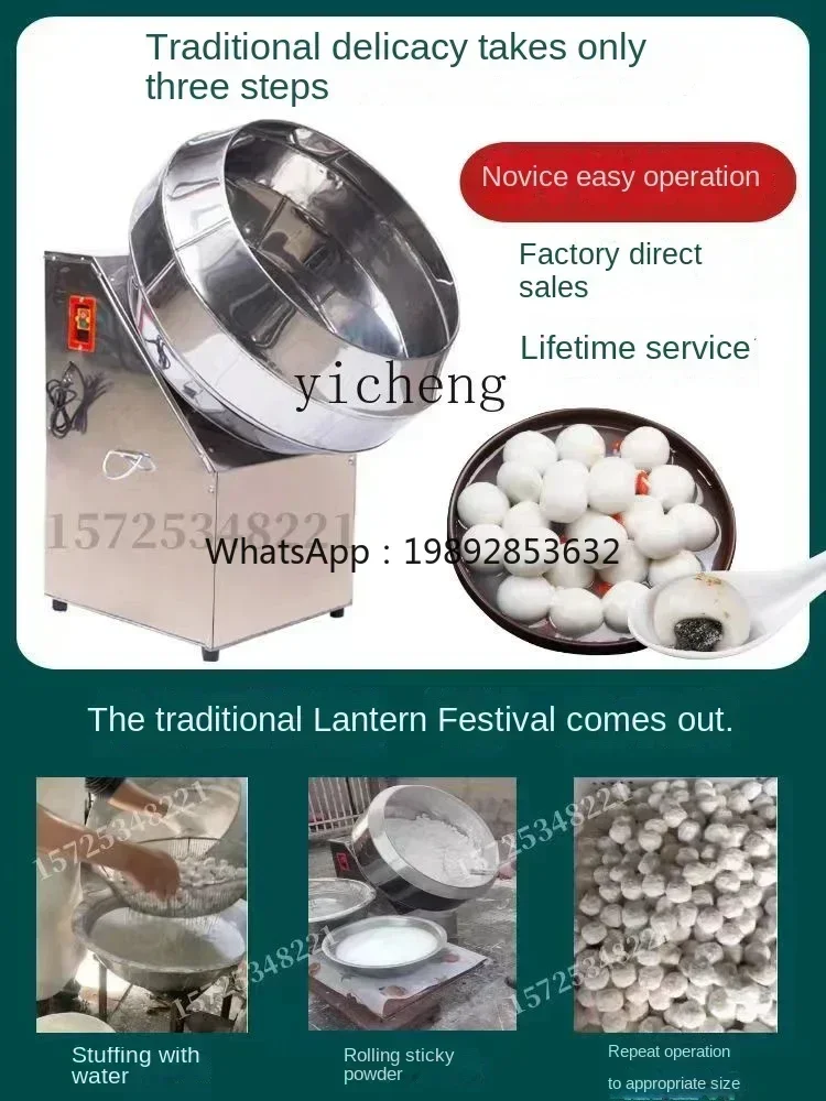 Commerciële Automatische Kleine Tangyuan Machine Multifunctionele Rolling Machine Lantaarn Festival Tangyuan Bal Vormmachine