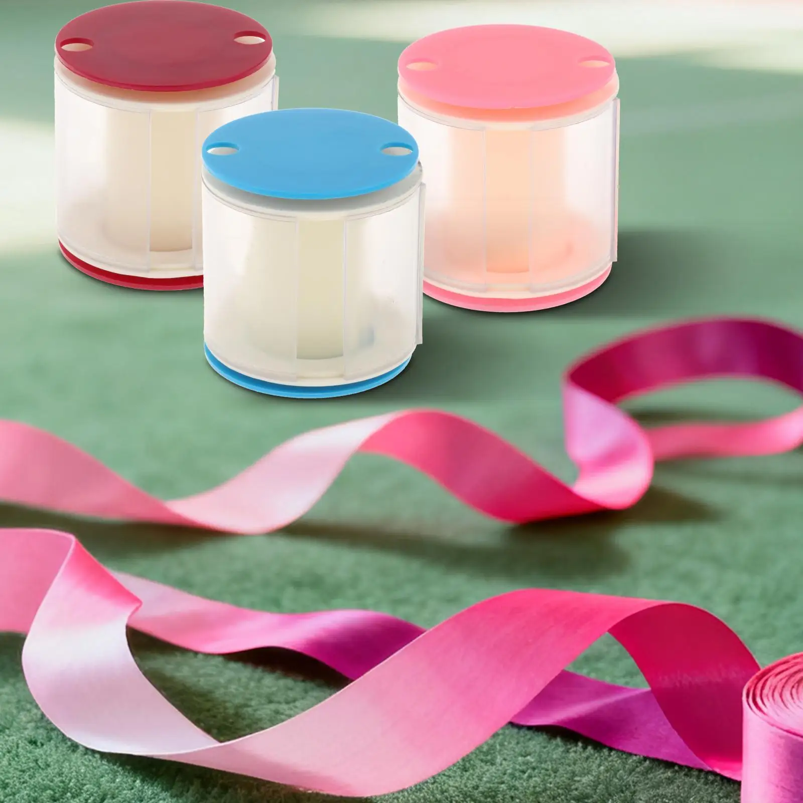 

Чехол для хранения лент для гимнастики, катушка, органайзер для держателя ленты Clear View, удобная для переноски портативная коробка для танцевальных лент, многоразовая