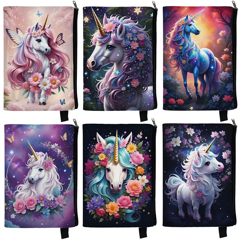 Cute Unicorn Flower Print Makeup Organizers Fantasy Unicorn Women Cosmetic Storage Box Make Up Bag Bathroom Toiletry Bags Gift