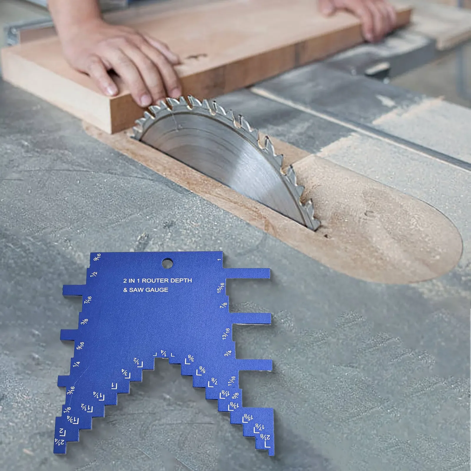 

2 In 1 Setup Tool 110x110mm Router Measuring Tool Versatile Usage For Carpenters Workshop Essential Tool For Routers