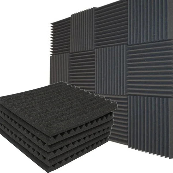 24 stücke Schallschutz Schaum Studio Akustische Panels Studio Schaum Keile 1X12X12 zoll Schalldichte Absorption Behandlung Panel