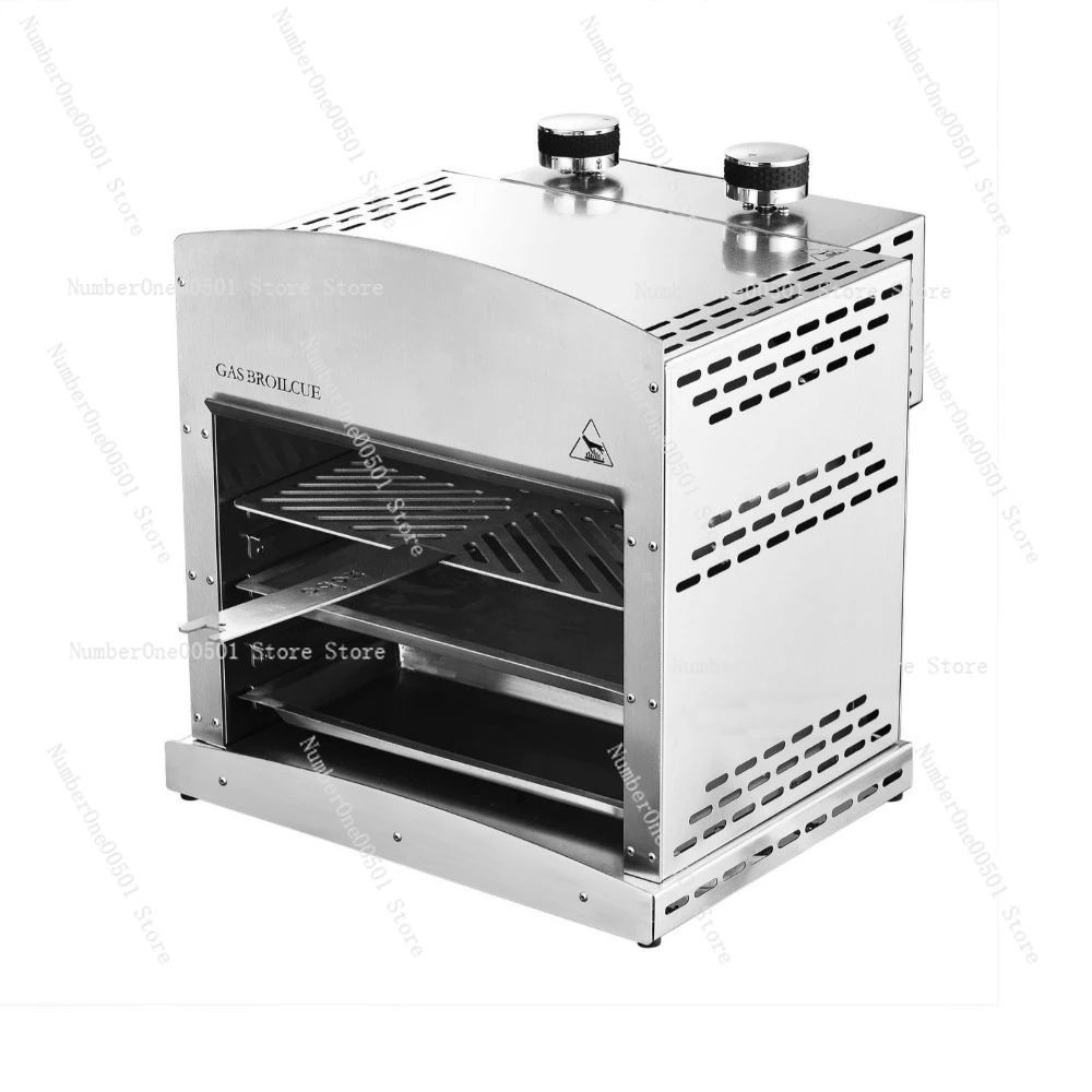 

Бездымный легко чистящийся газовый гриль для барбекю большой емкости на открытом воздухе в помещении, высокотемпературный автоматический жаровня для стейков из нержавеющей стали