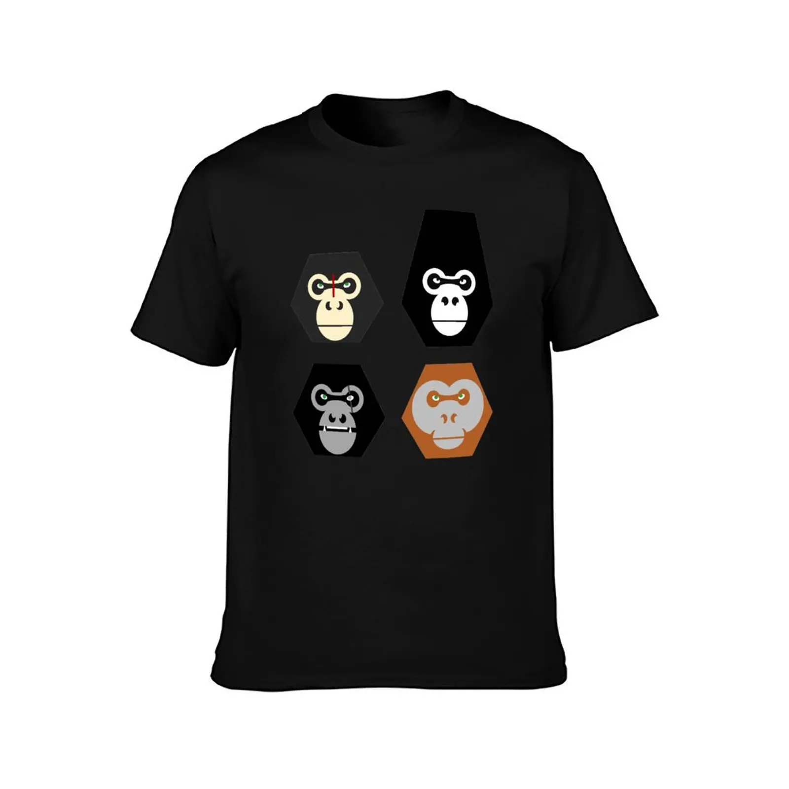 Planet of the Primates T-Shirt Plus Size Workout Short Sleeve Top T-Shirt
