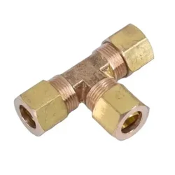 Connecteur en laiton pour eau, gaz, huile, compression à 3 voies, raccord Union, tube Fit 1/8 